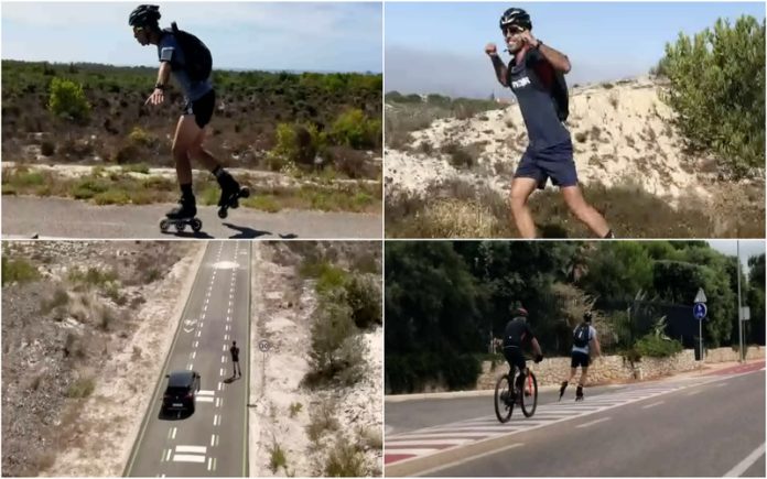 João é a primeira pessoa a atravessar Portugal de patins