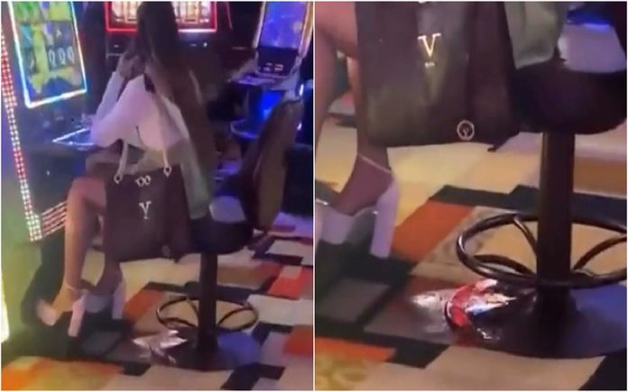 Mulher urina no Casino só para não parar de jogar