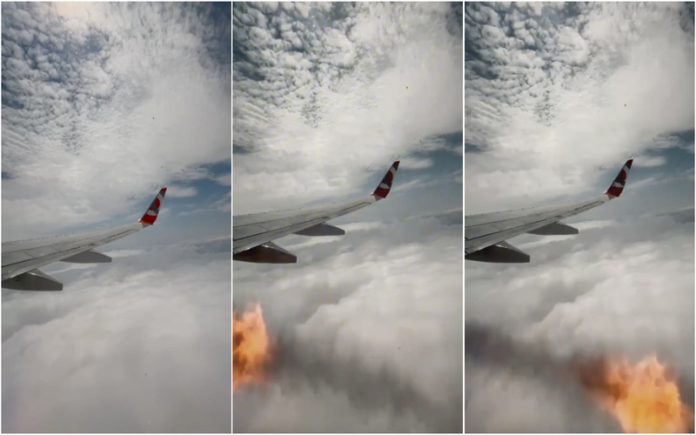 Momento em que motor de avião explode em Voo do Rio de Janeiro para São Paulo é filmado