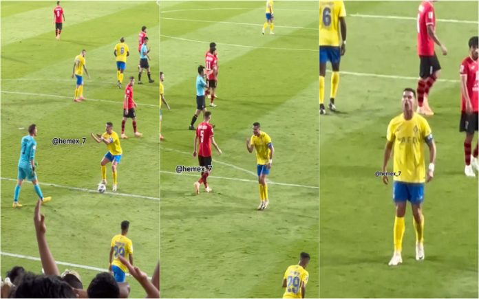 Ronaldo fica irritado com a perda de tempo do guarda-redes