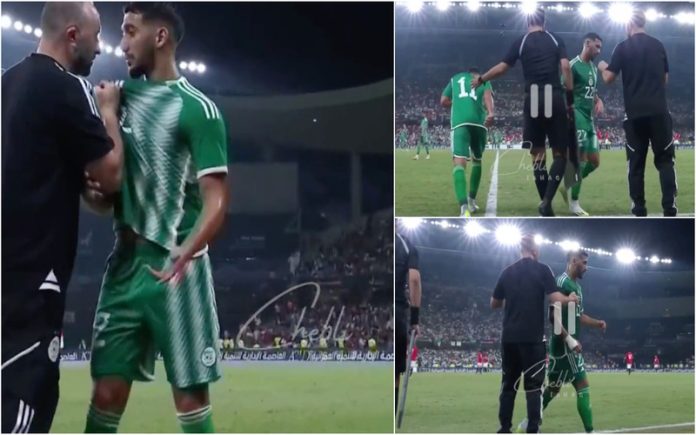 Selecionador Argelino agarra jogador pelos colarinhos