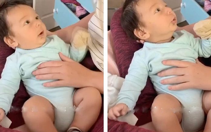 Bebé de 2 meses impressiona família ao falar _I Love You_ e vídeo viraliza na internet