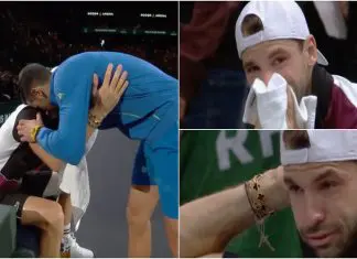 Djokovic interrompe entrevista para abraçar Dimitrov