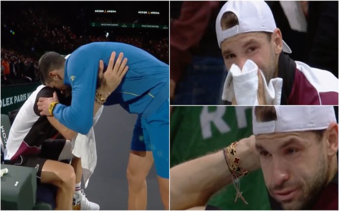 Djokovic interrompeu entrevista para abraçar Dimitrov