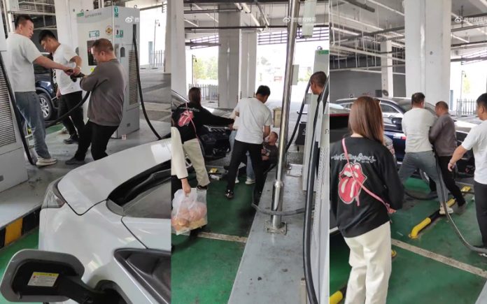 Dois proprietários de carro elétrico entram em luta por ponto de carregamento na China