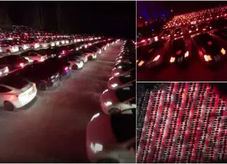 Entusiastas da Tesla iluminam a noite na Finlândia com um espetáculo de luzes e batem recorde mundial