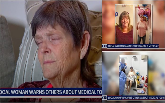 Idosa vai ao México para remoção de pele flácida mas acorda com implantes mamários