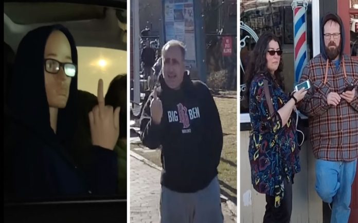 Manequim manda manguitos dentro de um carro