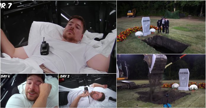MrBeast passa 7 dias enterrado vivo