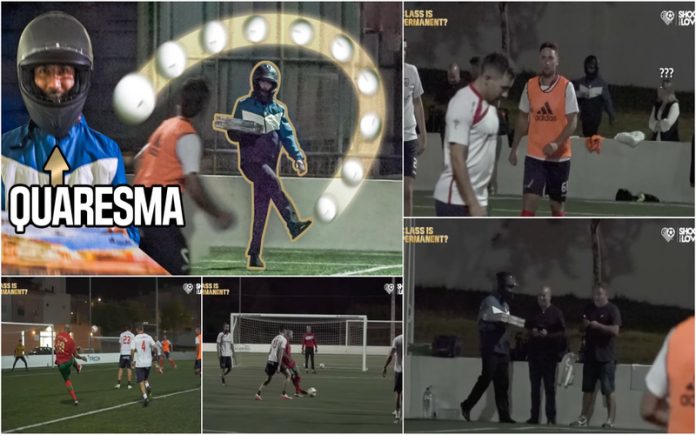 Ricardo Quaresma faz de entregador de pizzas e surpreende plantel do grupo desportivo árvore (1)