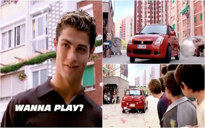 Cristiano Ronaldo estreou-se há 18 anos na publicidade de um Suzuki Swift