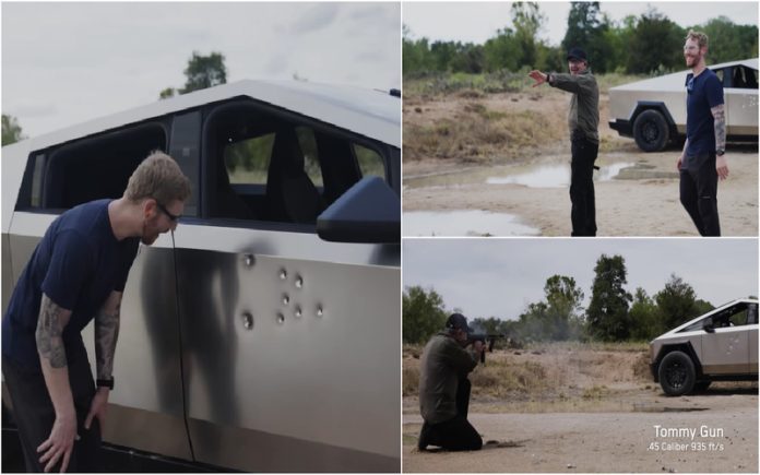 Cybertruck é colocado à prova com vários disparos de balas