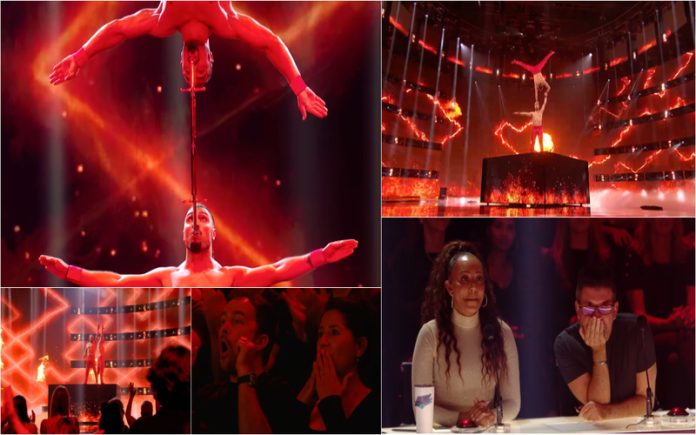 Duo acrobático arrisca a vida com uma atuação inacreditável