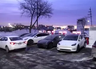 Frio extremo afeta carregamento de Teslas em Chicago