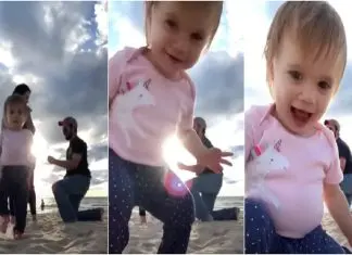 Menina mete-se à frente do telemóvel e arruína pedido de casamento