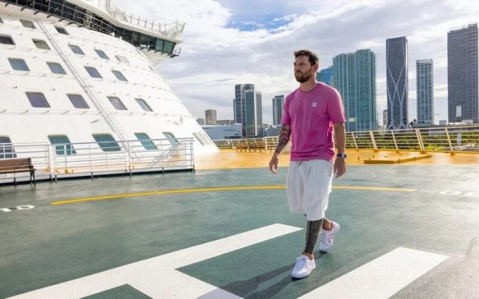 Messi celebra a nova parceria Royal Caribbean é patrocinador principal da camisola do Inter Miami