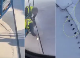 Passageiro visionário alertou para a falta de 4 parafusos em avião