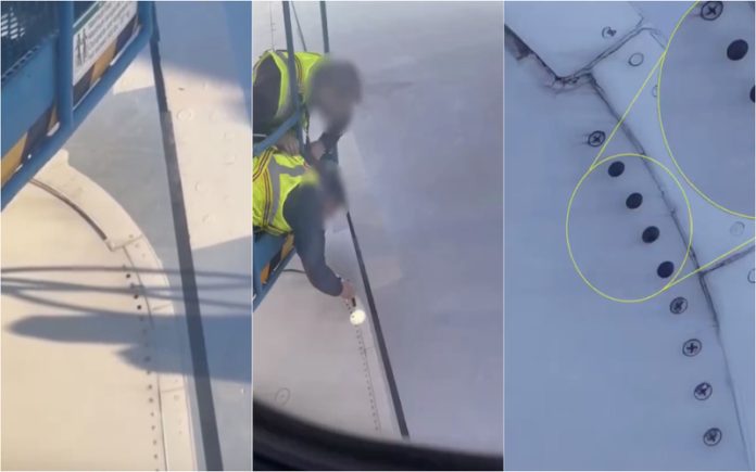 Passageiro visionário alertou para a falta de 4 parafusos em avião
