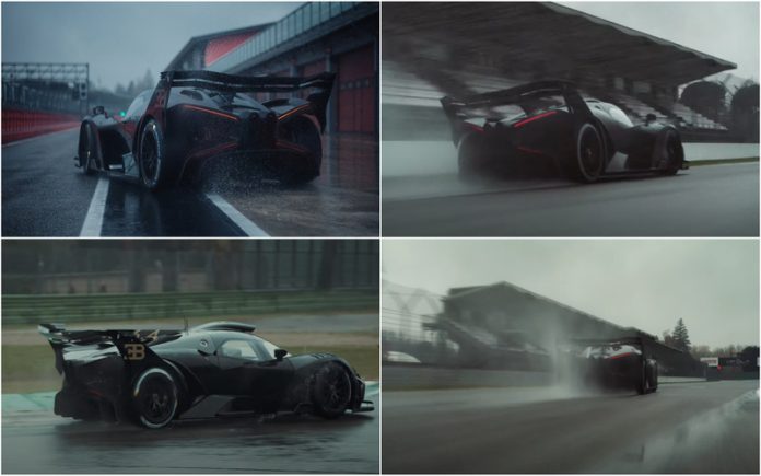 Bugatti Bolide enfrenta teste à chuva em Imola