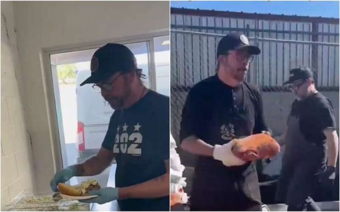 Dave Grohl cozinhou para os sem-abrigo enquanto a América assistia à Super Bowl