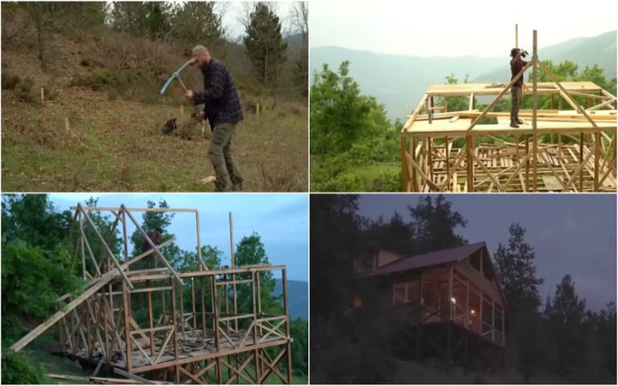 Homem construiu casa numa montanha durante 8 meses e documentou a sua construção