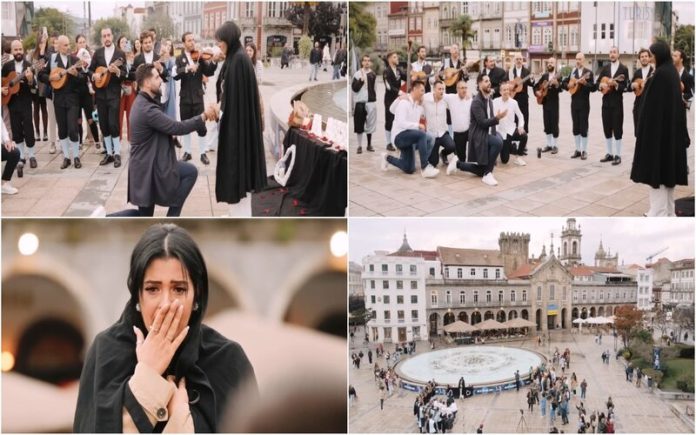 Pedido de casamento no coração de Braga foi emocionante