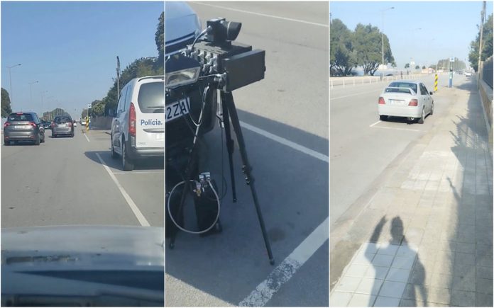 Português confronta polícias que estavam a controlar radar móvel