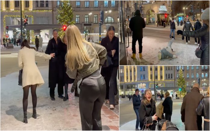 21-minutos-de-escorregoes-numa-rua-congelada-de-Estocolmo