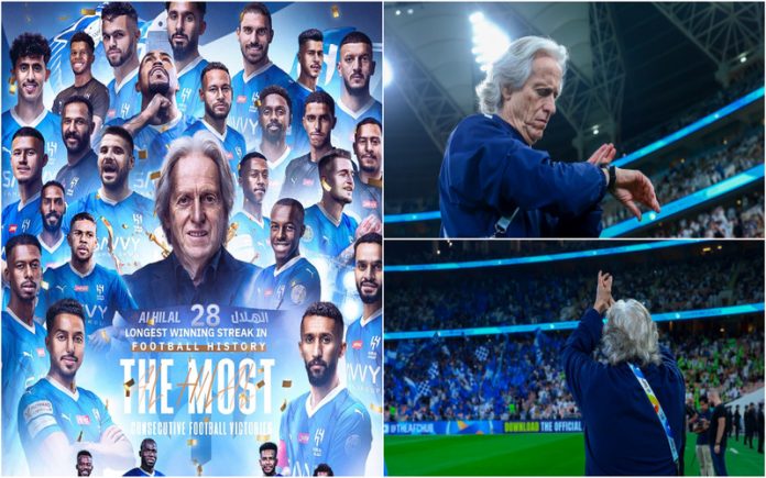 Jorge jesus entra para o guinness após conseguir 28 vitórias consecutivas