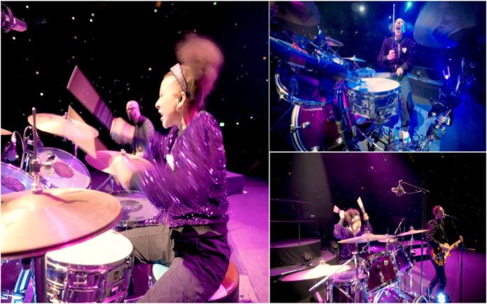 Menina de 13 anos arrasa ao tocar Nirvana e Metallica na bateria no O2 Arena