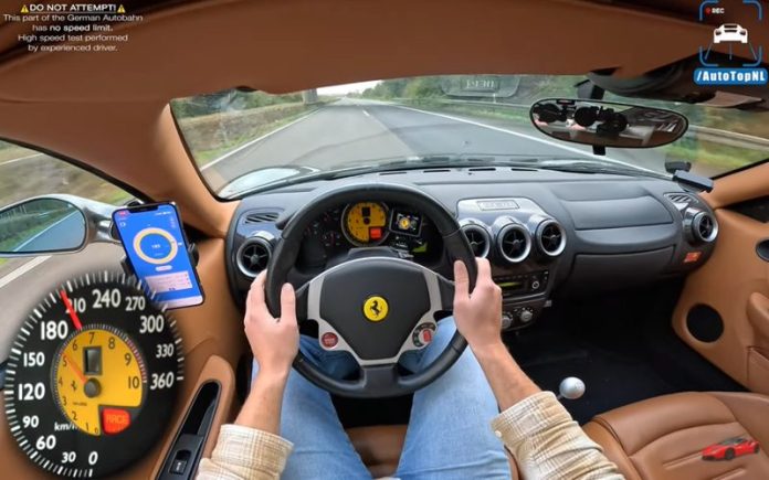Ferrari F430 Manual a mais de 310KMH na Autobahn