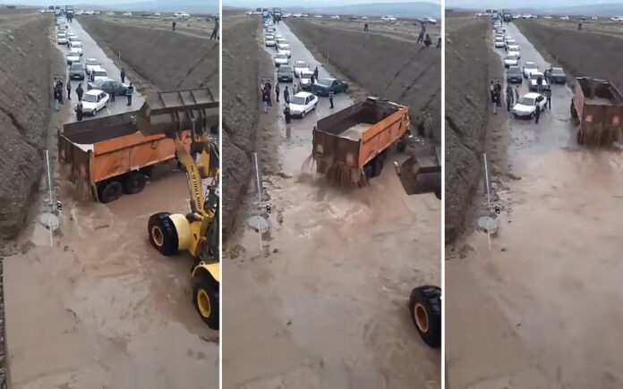 De maneira ridicula, engenheiros iranianos tentavam resolver uma inundação e acabaram por viralizar
