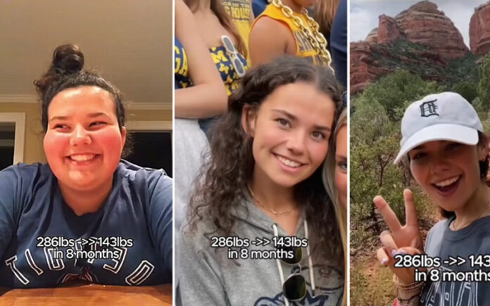 Mulher surpreende ao exibir a transformação do seu rosto após perder 66 quilos em 8 meses. Mulher surpreende ao exibir a transformação do seu rosto após perder 66 quilos em 8 meses.