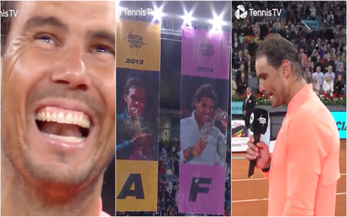 Nadal emociona-se em Madrid no seu último torneio da carreira em Espanha