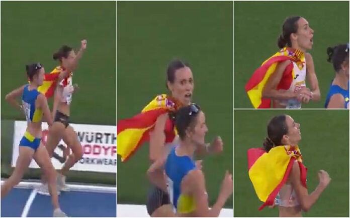 Atleta espanhola perde medalha ao celebrar antes da meta