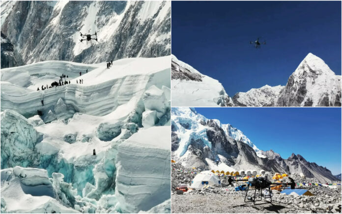 Drone DJI realiza transporte de cargas a 6000 metros no Everest