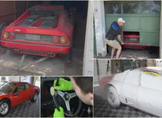 Ferrari 512 BB renascido após 28 anos esquecido numa garagem