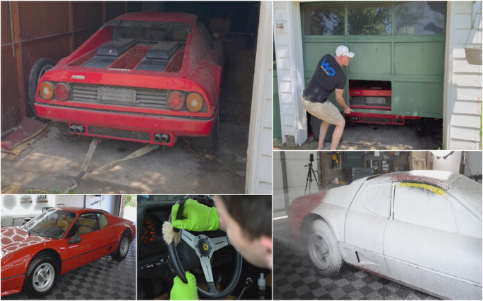 Ferrari 512 BB renascido após 28 anos esquecido numa garagem