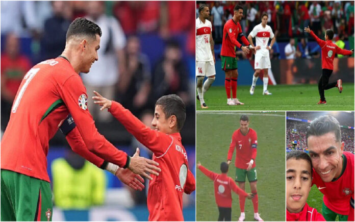 Menino engana o Pai para tirar selfie com Ronaldo