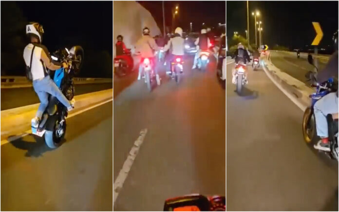Motociclistas filmados em contramão na marginal de Lisboa