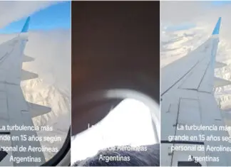 Passageira regista a mais intensa turbulência em 15 anos na Argentina