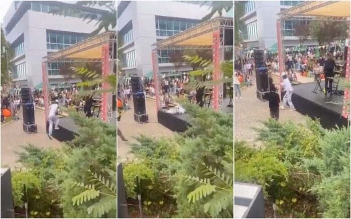 Pedro Mafama cai durante concerto no Lagoas Park