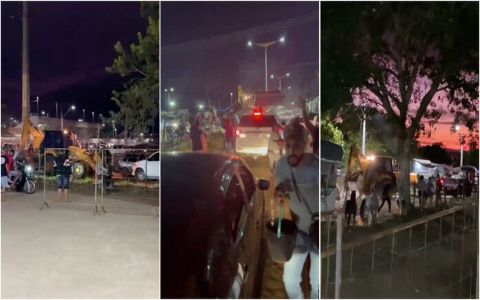 Homem embriagado usa retroescavadora e destrói sete carros em Juazeiro do Norte