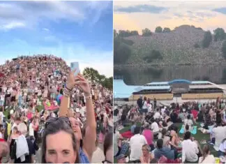 Multidão de 45 mil pessoas enche colina em Munique para ver Taylor Swift