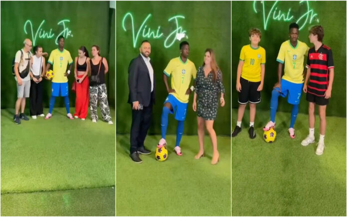 Vinicius Júnior surpreende visitantes de museu de cera em Nova Iorque