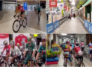 6ª Etapa da Vuelta 2024 inicia-se dentro de um supermercado Carrefour em Jerez de la Frontera