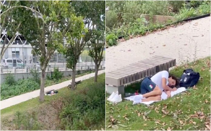 Atleta medalhado com ouro filmado a dormir na rua após queixas sobre a Aldeia Olímpica