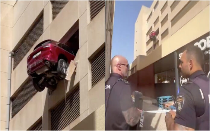 Condutora perde controlo do carro em parque de estacionamento em Ibiza