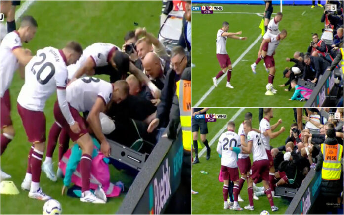 Jogadores do West Ham salvam apanha-bolas após colapso de painel publicitário