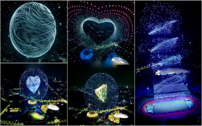China conquista recorde mundial com espetáculo de 8.100 drones em Shenzhen